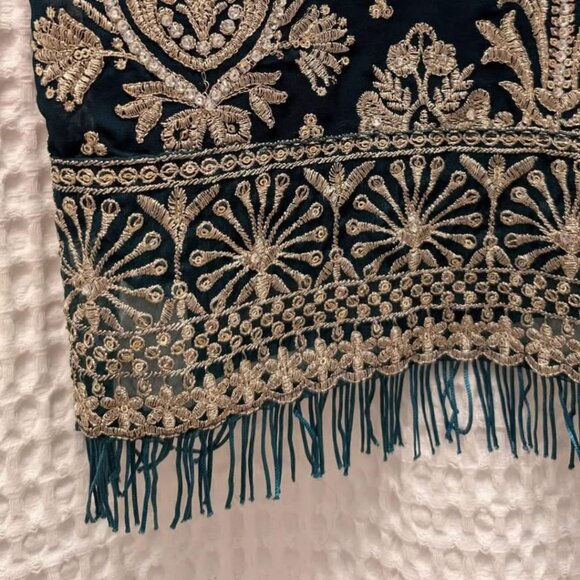 Salwar Kameez in Deep Teal - Picture 4 of 8